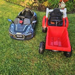 2 Expensvie Battery Car Or Batman Truck  For Kids No Charger Include 