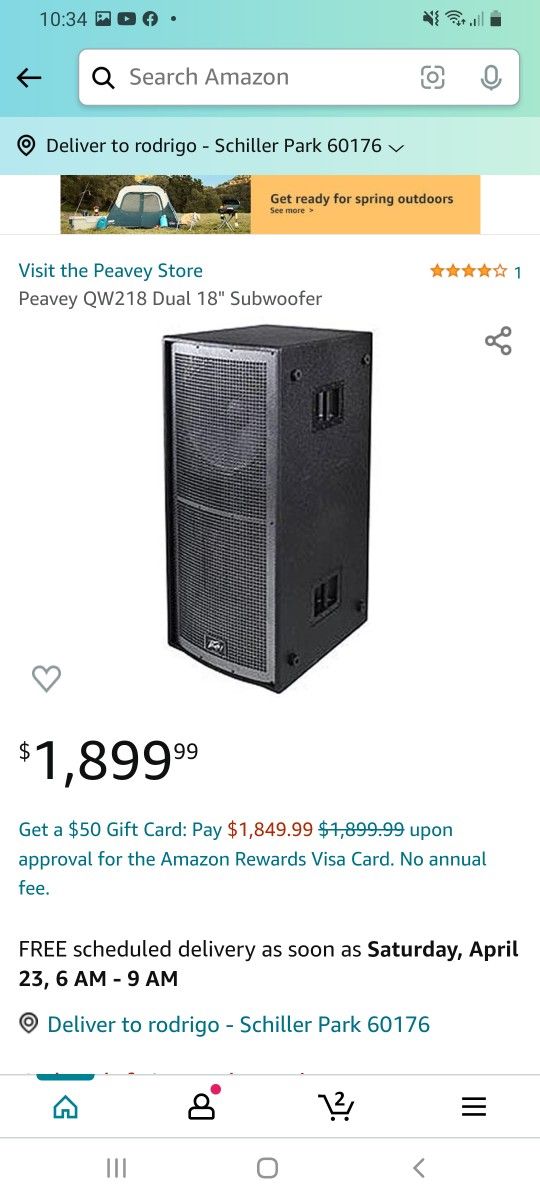 PEAVEY QW 218 SUBWOOFERS GREAT CONDITION $1300