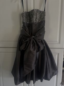 Silver Sequin Formal Dress Small