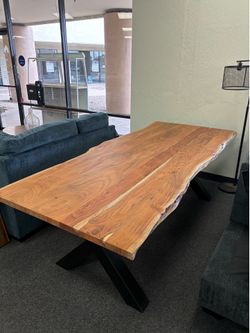Large live edge table
