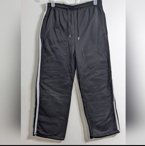 XL NEW Men's Heavyweight Black Fleece Cargo Sweatpants