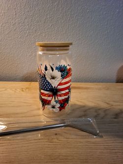 Red, white and blue butterfly