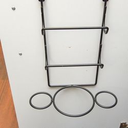 Cabinet door inner organizer rack

