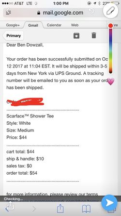 Supreme Scarface shower tee