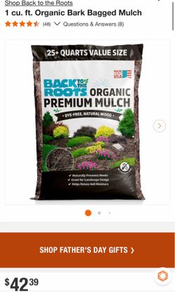 Back to the Roots 1 cu. ft. Organic Bark Bagged Mulch