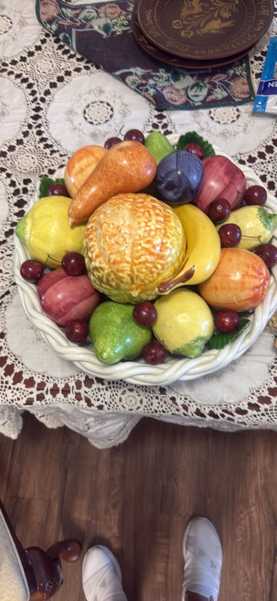 Ceramic fruit basket