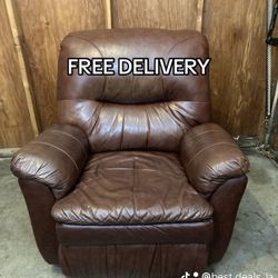 Leather Rocking Recliner Chair - Free Delivery 