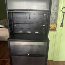 Black Metal Storage Cabinet 