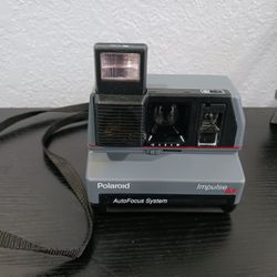 Vintage Polaroid Impulse AF 600 Instant Film Camera Grey AutoFocus System 1980s