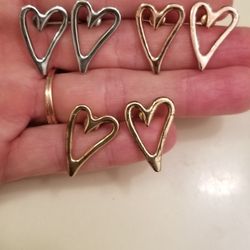 Heart Stainless Steel Earrings (Hypoallergenic) $5 Each