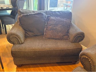 Brown sofas