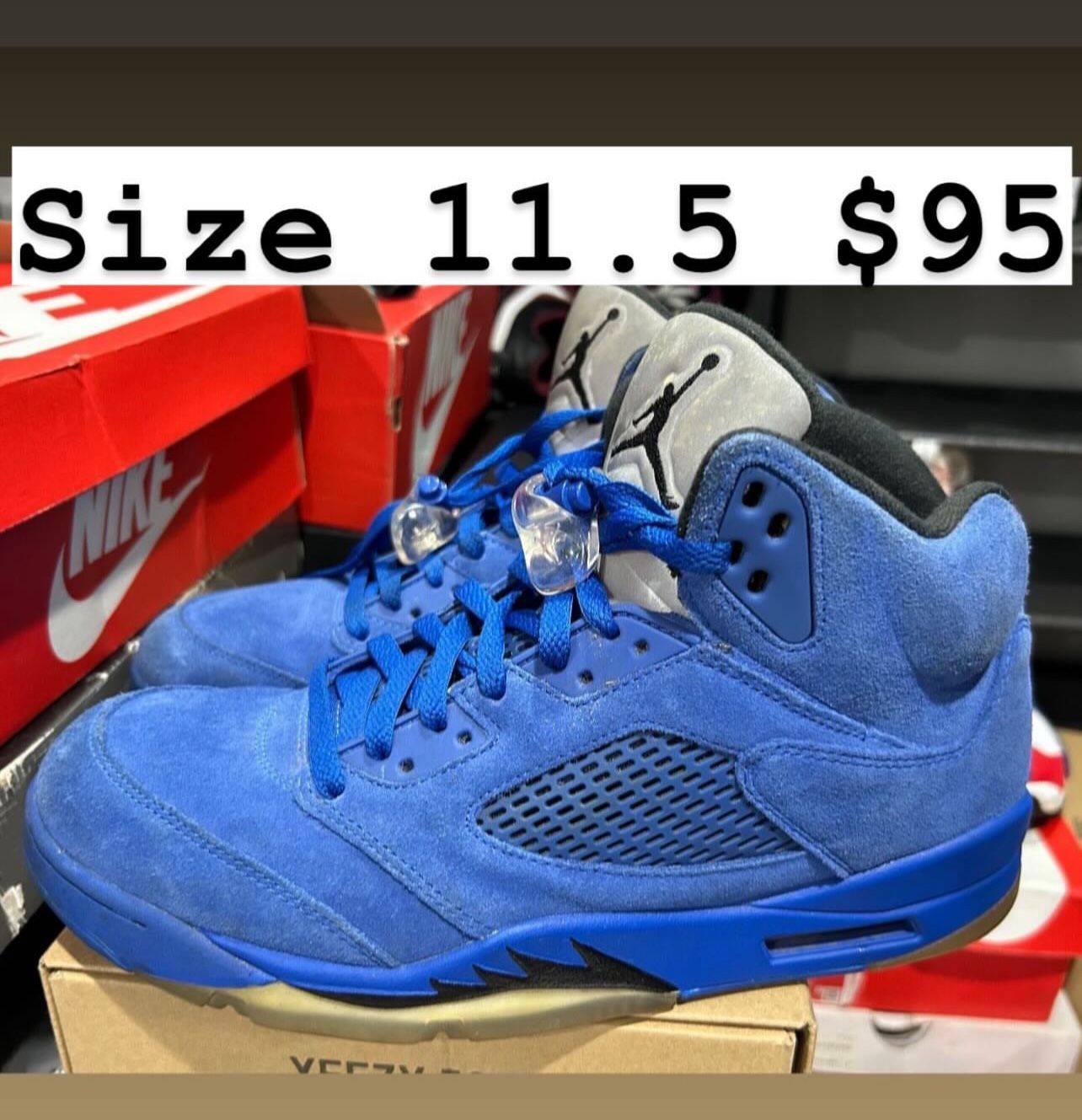 Jordan Retro 5s Blue Suede Size 11.5