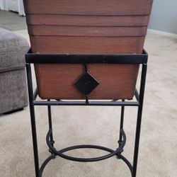 Rod Iron Plant Stand With Pot