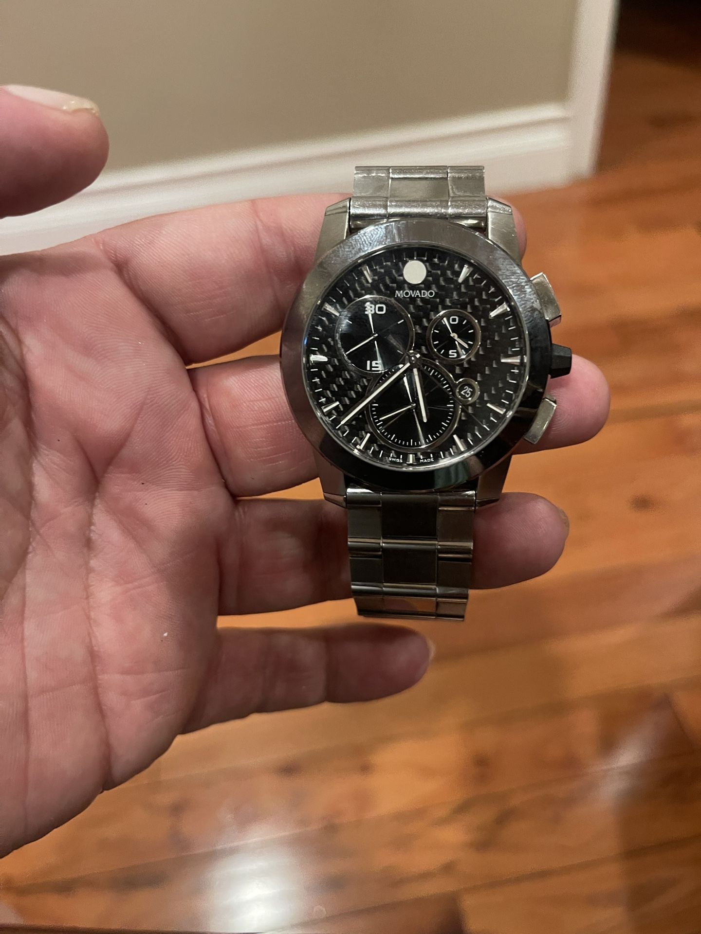 45 Milimeter Carbon Fiber Dial Movado chronograph