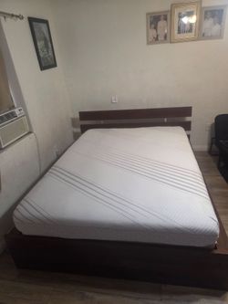 Queen Bed Frame with Mattress