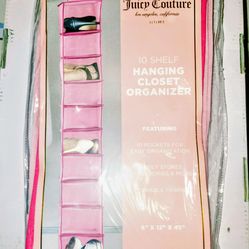 Juicy Couture 10 Shelf Hanging Closet Organizer Storage