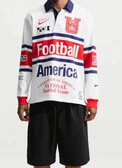 USA men national team  Men's Virgil Abloh Archive Long Sleeve Rugby Top IM3227-100 size M