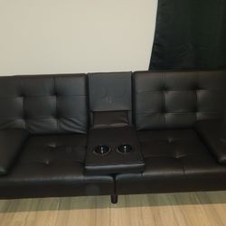 Leather Couch/bed