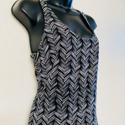 METAPHOR, Black & White Maxi Dress, Size S