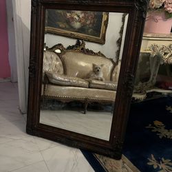 Wood Antique Mirror 