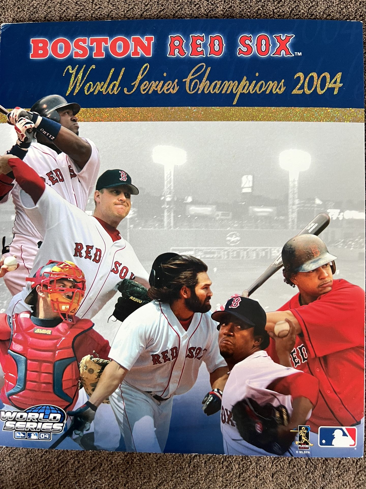 2004 Boston Red Sox World Series Folder And Pins