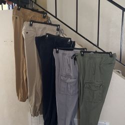 JUST REDUCED-5 PR MENS AEROPOSTALE JOGGER PANTS MEDIUM PREOWNED