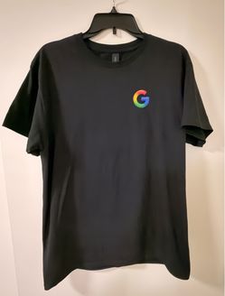 Google black short sleeve T shirt, size Medium, 100% cotton
