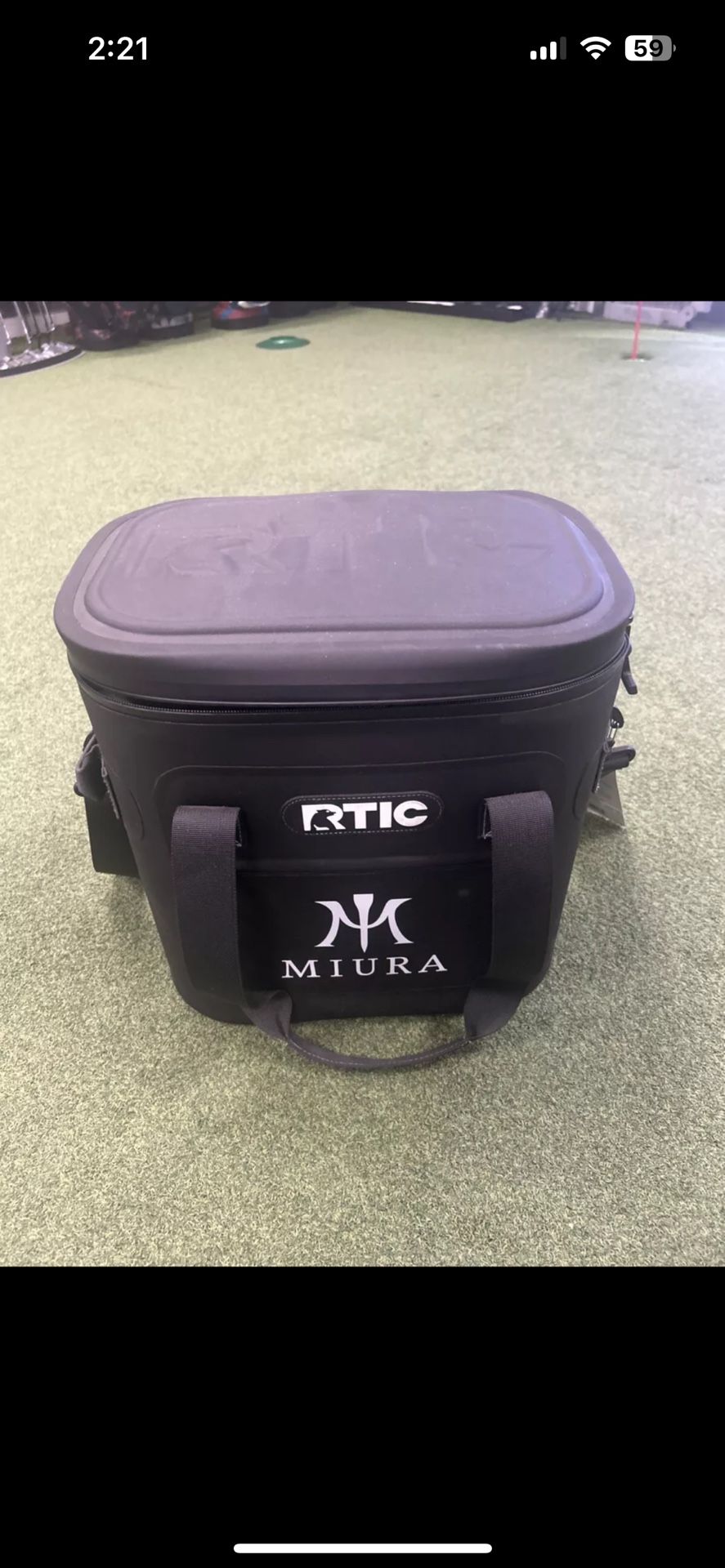 Miura Golf Rtic Cooler Black 20 Can Soft Pack Cooler