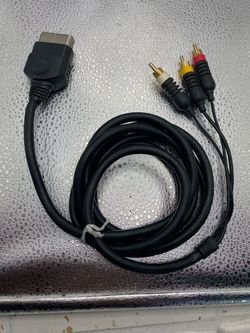 OEM Official Microsoft Xbox AV Cable Original OG Xbox Black Composite AudioVideo 2 available