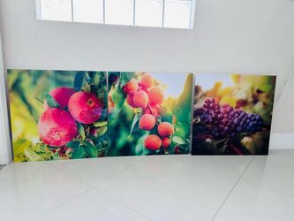 Set de 3 cuadros acrílicos 60x60