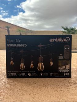 Artika Eclipse Solar String LED Lights w/ Remote Control New In Box
