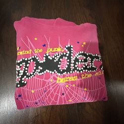 Pink Spider Hoodie Size Small