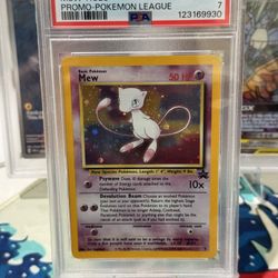 Pokemon PSA 7 Mew #9 Black Star Promo Holo Pokemon League 2000