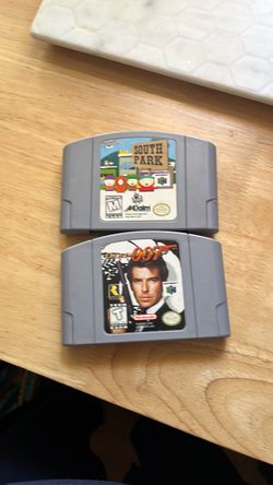 N64 (2) GAMES - GOLDEN EYE 007 & SOUTH PARK - LIKE NEW / ORIGINALS