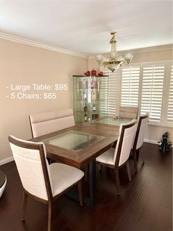 Dining table + chairs