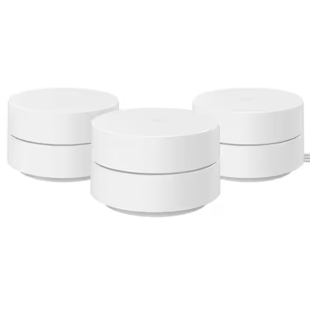 Google WiFi - Mesh Router AC1200 - Powered Adapter - White - (3-Pack)