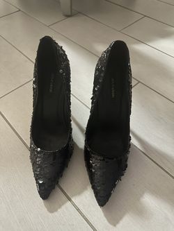 Ava & Aiden Black Sequin Shoes