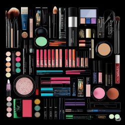 Ultimate NYX Professional & L'Oréal Paris Makeup Bundle - Assorted Lipsticks, Eyeliners, Eyeshadows, Foundation, Mascaras - Full Face Cosmetic Set, Cr