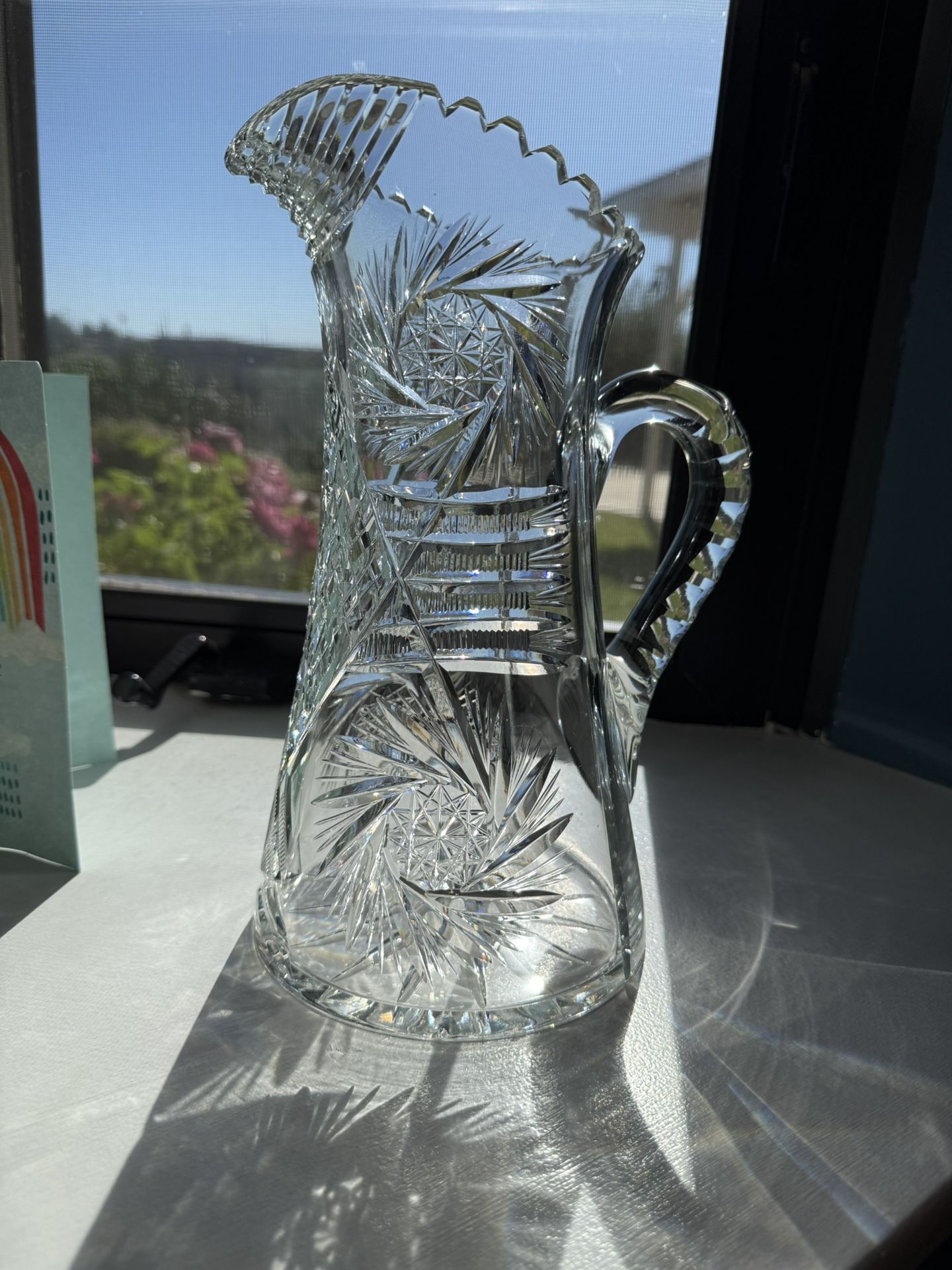 Antique Cut Glass/Crystal Pitcher. In Granada Hills