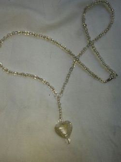 Handmade glass bead Y necklace-$15