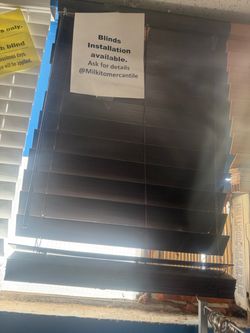 Dark Brown Horizontal Window Blinds/Espresso /faux wood /34x48