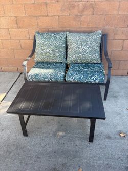 Outdoor Patio Loveseat and Coffee Table Set