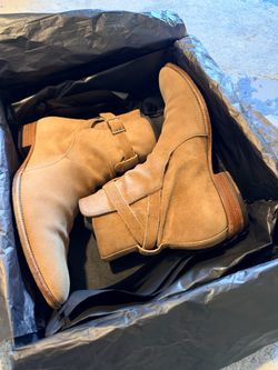 Saint Laurent Wyatt Jodhpur Boot Tobacco Suede Size 41.5