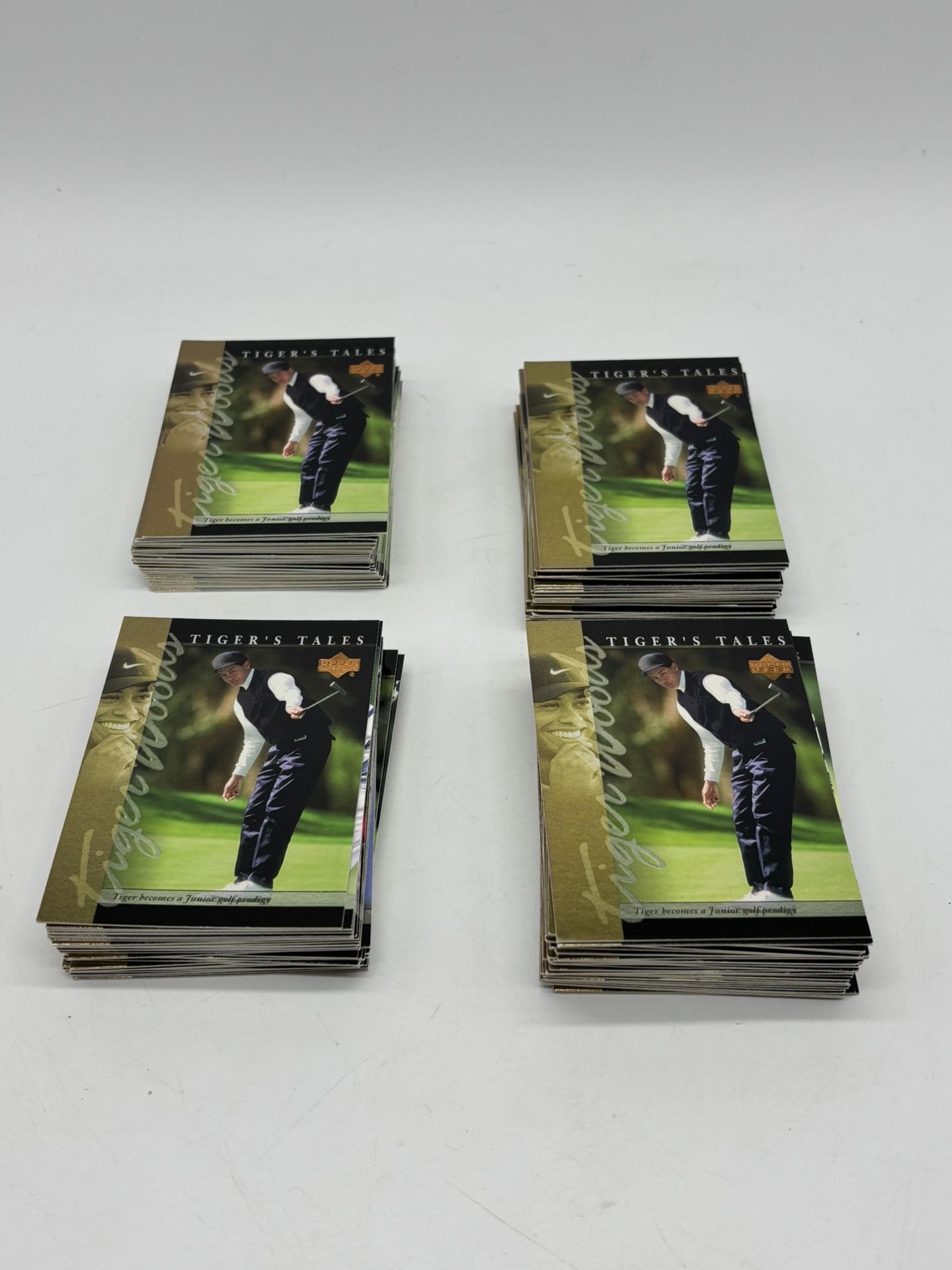 Lot Of 4 2001 Upper Deck Tiger Woods Rookie Card Tiger's Tales 30 Card Sets