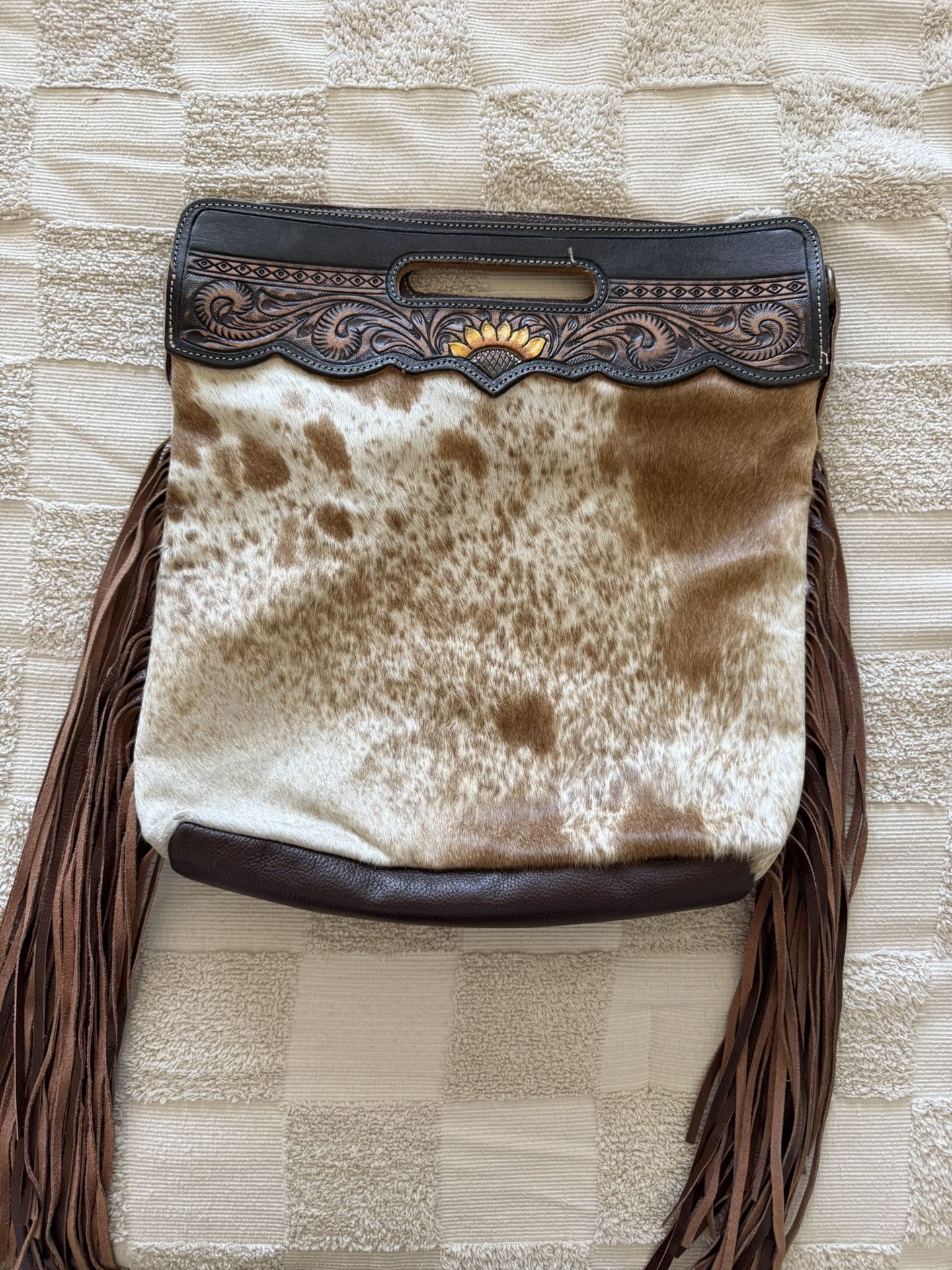 Myra Cowhide Bucket Bag 