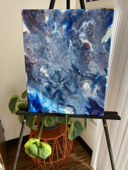 Art. Original abstract acrylic pour painting