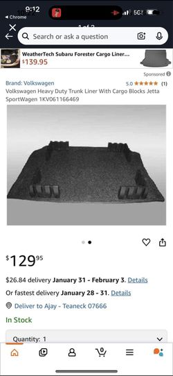 Volkswagen MK6 Jetta Trunk Liner(New)with organizing blocks