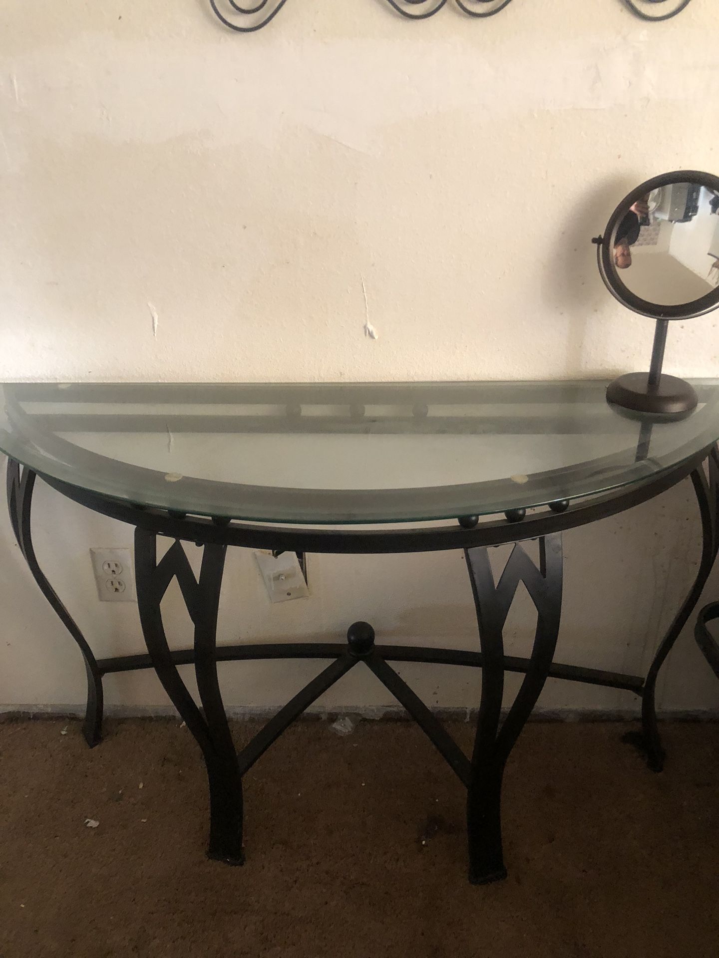 Style Iron glass table