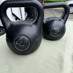 20 And 15 Pound Kettlebells 