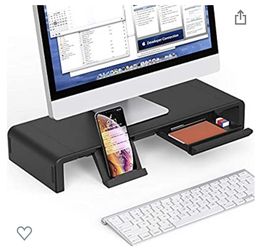 Foldable Black Computer/Desktop Monitor Stand